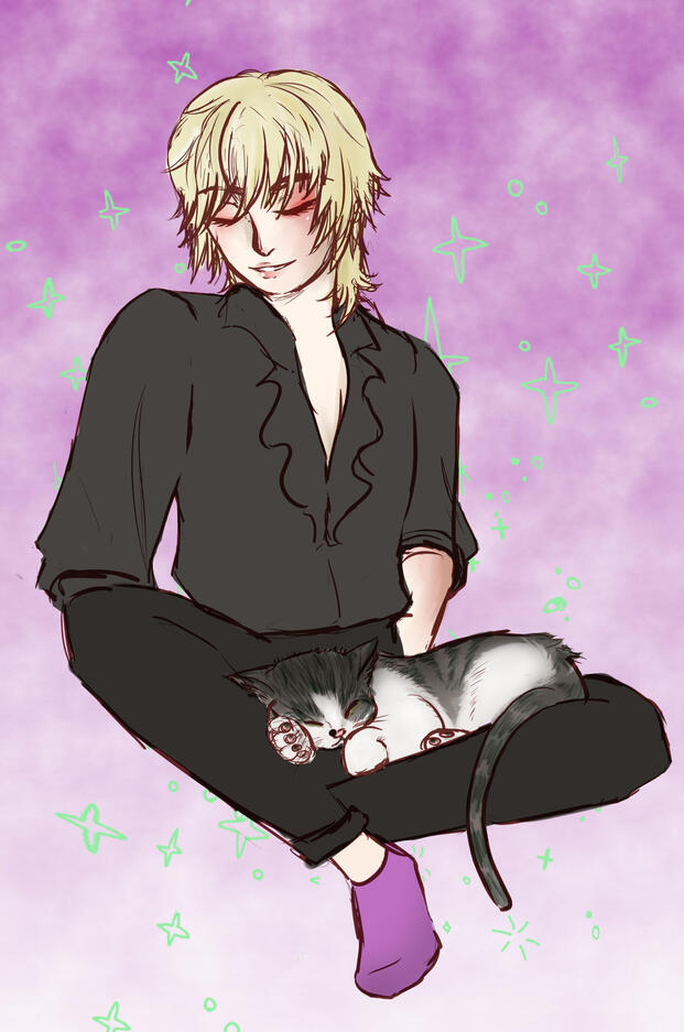 Self Portrait with Cat